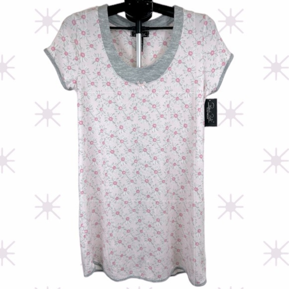 Rene Rofe - 4/$98 - ‘Pastel Pink Flowers’ sleepshirt. Very Soft. SZ: Medium. NWT